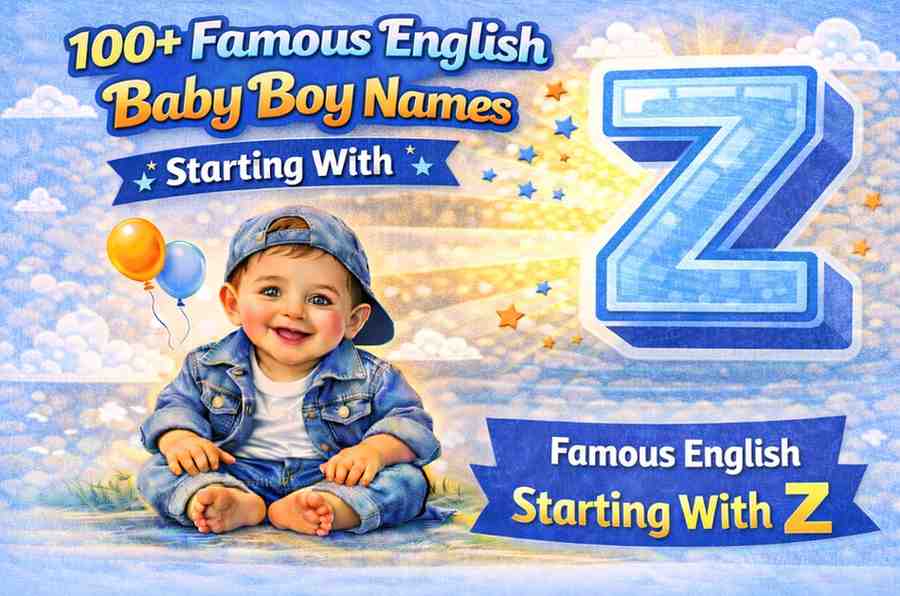 100+ Famous English Baby Boy Names Starting With Z