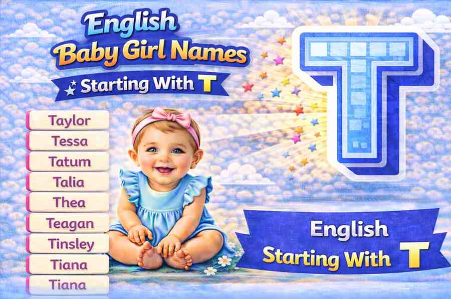 130+ Trending English Baby Girl Names Starting With T