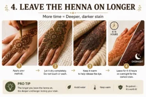 4. Leave the Henna on Longer