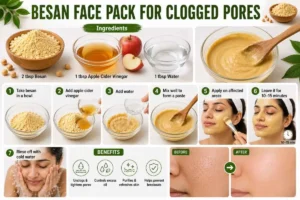 Besan Face Pack for Clogged Pores