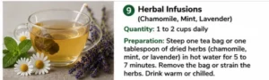 Herbal Infusions (Chamomile, Mint, Lavender)