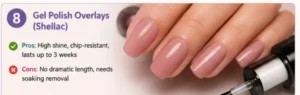 8. Gel Polish Overlays (Shellac)