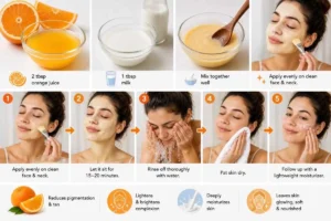 Herbal Face Pack for Glowing Skin with Orange and Milk