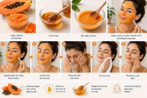 Herbal Face Pack for Glowing Skin with Papaya and Honey