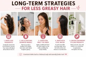 Long-Term Strategies for Less Greasy Hair